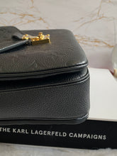 Load image into Gallery viewer, Louis Vuitton Pochette Metis Black Emprinte Leather Monogram Flap Bag