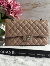 Load image into Gallery viewer, Chanel 17B Series 24 Taupe Dark Beige Caviar Silver HW Medium ML Timeless Classic Double Flap Bag
