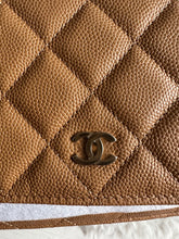 Load image into Gallery viewer, Chanel 23P Collection Caramel Dark Beige Caviar LGHW Classic Quilted Wallet on chain (WOC)