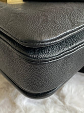 Load image into Gallery viewer, Louis Vuitton Pochette Metis Black Emprinte Leather Monogram Flap Bag