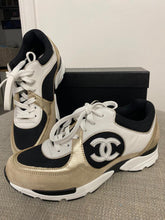 Load image into Gallery viewer, Chanel Trainers Gold/Beige/Black Size EU 35

