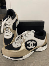 Load image into Gallery viewer, Chanel Trainers Gold/Beige/Black Size EU 35
