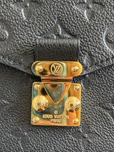 Load image into Gallery viewer, Louis Vuitton Pochette Metis Black Emprinte Leather Monogram Flap Bag