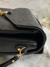 Load image into Gallery viewer, Louis Vuitton Pochette Metis Black Emprinte Leather Monogram Flap Bag