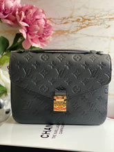 Load image into Gallery viewer, Louis Vuitton Pochette Metis Black Emprinte Leather Monogram Flap Bag