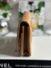 Load image into Gallery viewer, Chanel 23P Collection Caramel Dark Beige Caviar LGHW Classic Quilted Wallet on chain (WOC)