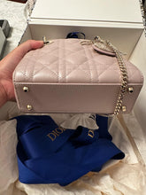 Load image into Gallery viewer, Dior Lady Dior Mini Lotus Pearlescent Lambskin GHW with detachable strap