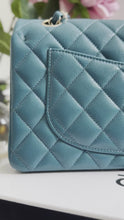 Load and play video in Gallery viewer, Chanel series 30 21C Collection Dark Teal/Turquoise Caviar LGHW Small Timeless Classic Double Flap Bag