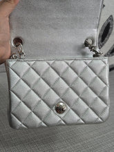 Load image into Gallery viewer, Chanel Series 31 21P 2021 Pre Spring/Summer Collection Iridescent Silver lambskin SHW Square Mini Flap Bag