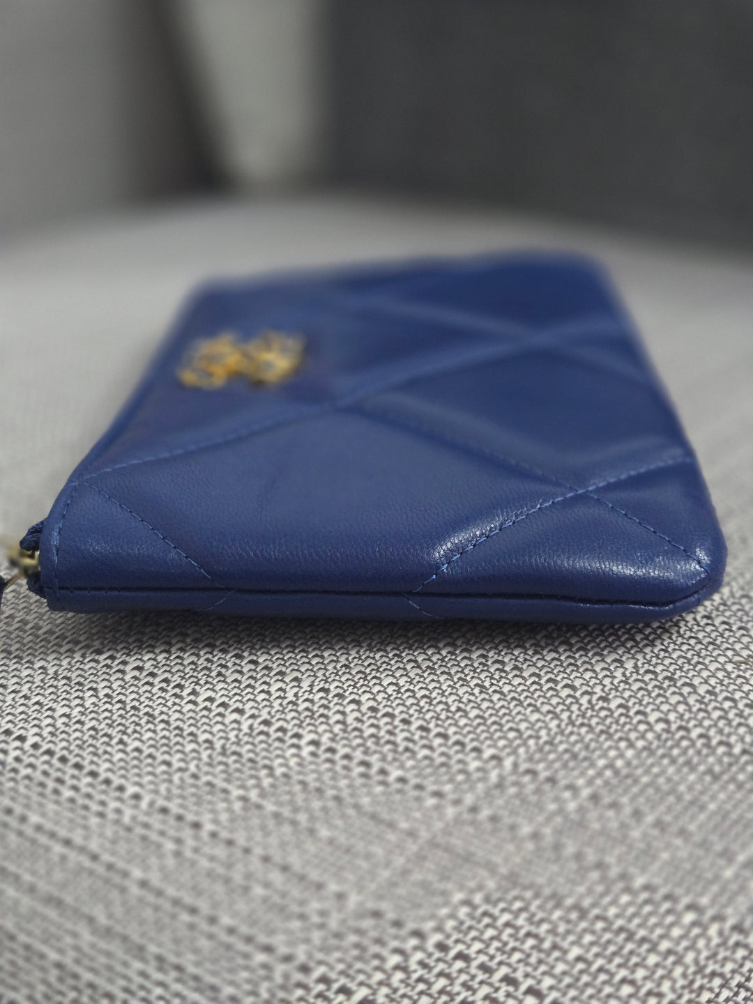 Chanel series 29 2019 Blue Goatskin GHW Small O Case/Pouch