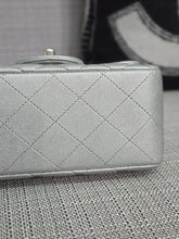 Load image into Gallery viewer, Chanel Series 31 21P 2021 Pre Spring/Summer Collection Iridescent Silver lambskin SHW Square Mini Flap Bag