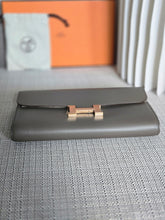 Load image into Gallery viewer, Hermes Constance to Go Long Wallet in Gris Etain Epsom Leather GHW Stamp Z 2021