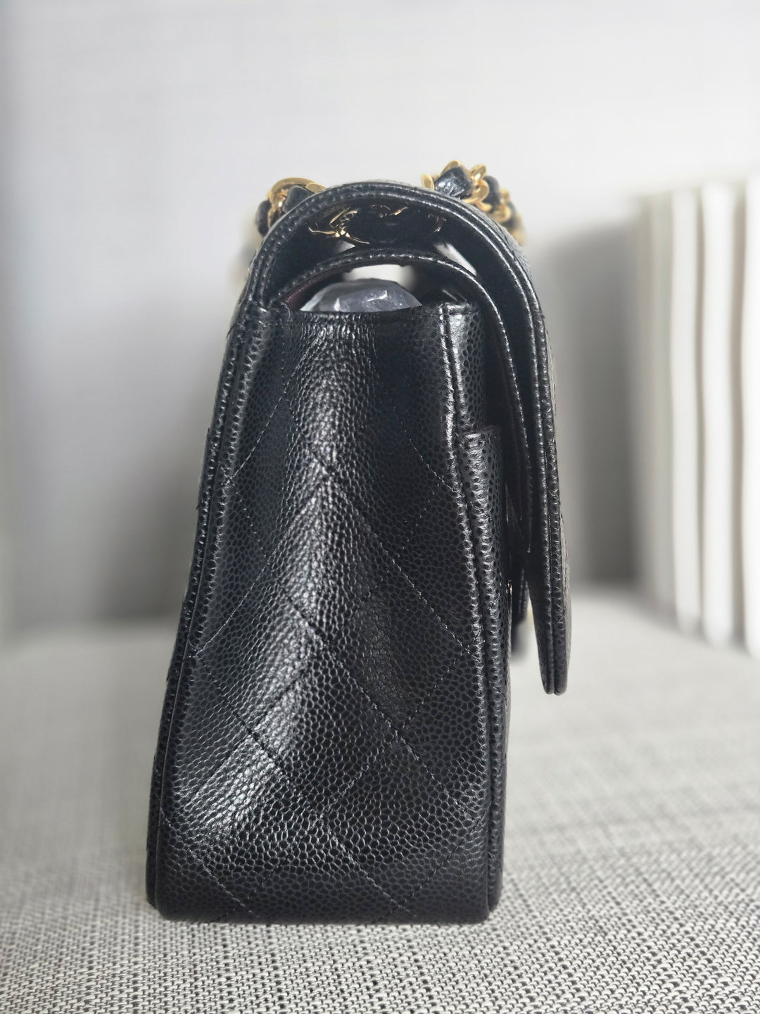 Chanel series 24 Black Caviar GHW Jumbo Timeless Double Flap Bag