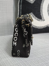 Load image into Gallery viewer, Chanel series 7 2002/2003 Black Canvas Quilted “COCO” Medium Classic Flap Light Gold Hardware
