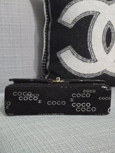 Load image into Gallery viewer, Chanel series 7 2002/2003 Black Canvas Quilted “COCO” Medium Classic Flap Light Gold Hardware