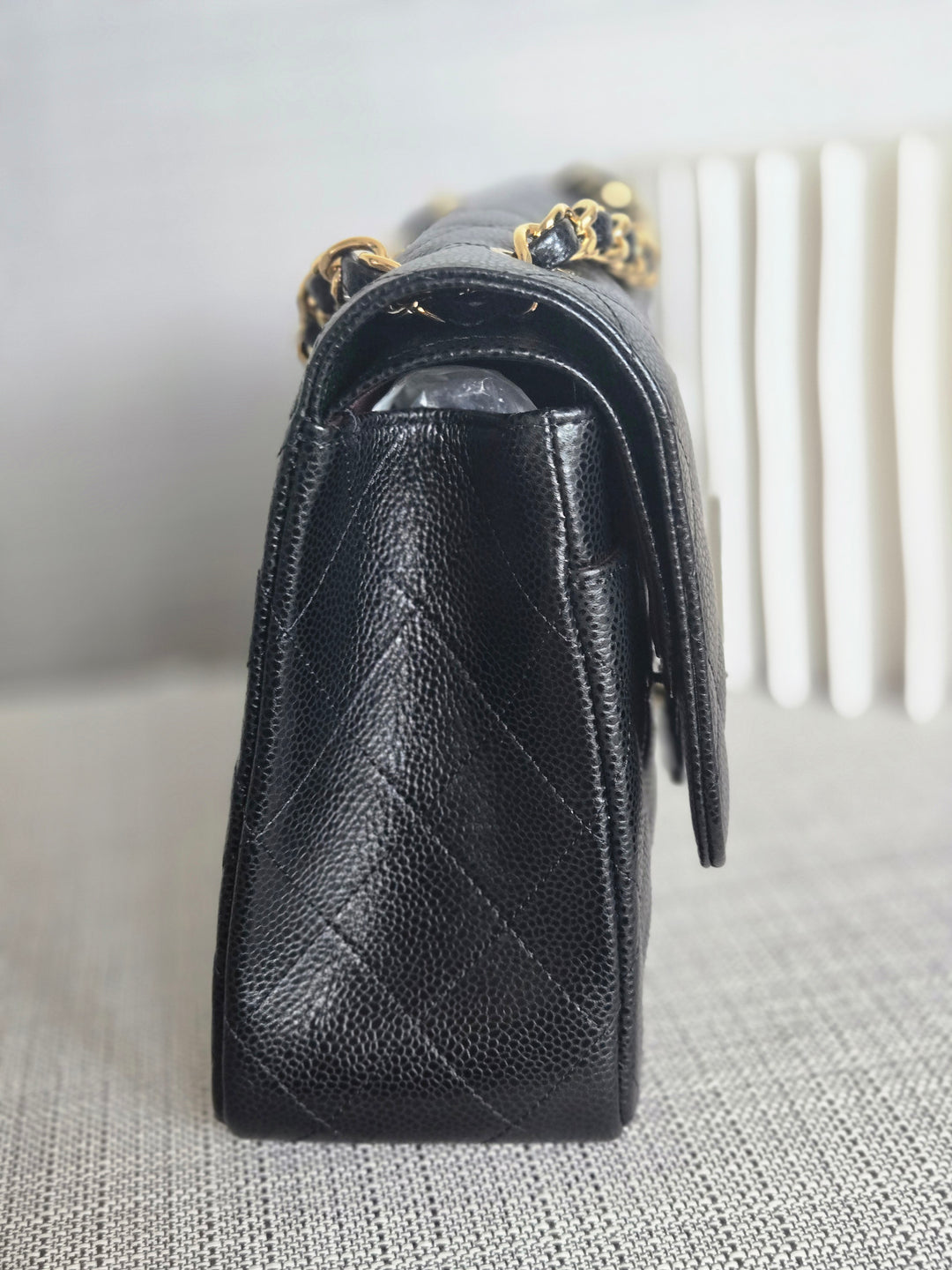 Chanel series 24 Black Caviar GHW Jumbo Timeless Double Flap Bag