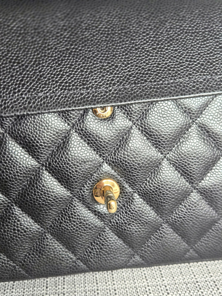 Chanel series 24 Black Caviar GHW Jumbo Timeless Double Flap Bag