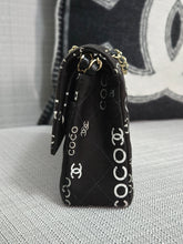 Load image into Gallery viewer, Chanel series 7 2002/2003 Black Canvas Quilted “COCO” Medium Classic Flap Light Gold Hardware