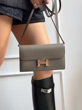 Load image into Gallery viewer, Hermes Constance to Go Long Wallet in Gris Etain Epsom Leather GHW Stamp Z 2021