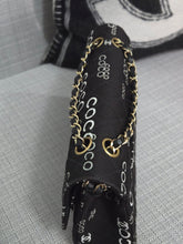 Load image into Gallery viewer, Chanel series 7 2002/2003 Black Canvas Quilted “COCO” Medium Classic Flap Light Gold Hardware