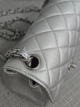 Load image into Gallery viewer, Chanel Series 31 21P 2021 Pre Spring/Summer Collection Iridescent Silver lambskin SHW Square Mini Flap Bag