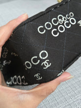 Load image into Gallery viewer, Chanel series 7 2002/2003 Black Canvas Quilted “COCO” Medium Classic Flap Light Gold Hardware