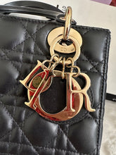 Load image into Gallery viewer, Dior Lady Dior Black Lambskin GHW Size Small with Black Leather Detachable Strap