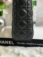 Load image into Gallery viewer, Dior Lady Dior Black Lambskin GHW Size Small with Black Leather Detachable Strap