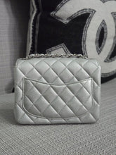 Load image into Gallery viewer, Chanel Series 31 21P 2021 Pre Spring/Summer Collection Iridescent Silver lambskin SHW Square Mini Flap Bag