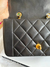Load image into Gallery viewer, Chanel series 3 Black Lambskin 24K GHW Small Diana Flap Bag