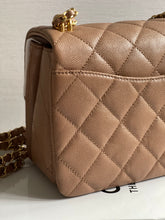 Load image into Gallery viewer, Chanel 22K Dark Beige Caviar Mini Seasonal Flap Bag GHW