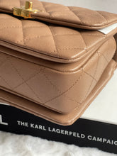 Load image into Gallery viewer, Chanel 22K Dark Beige Caviar Mini Seasonal Flap Bag GHW