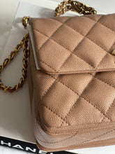Load image into Gallery viewer, Chanel 22K Dark Beige Caviar Mini Seasonal Flap Bag GHW