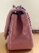 Load image into Gallery viewer, Chanel 15B Mauve Pink caviar Ruthenium hardware square mini flap bag

