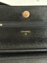 Load image into Gallery viewer, Chanel 22B Collection Black Caviar LGHW Classic Wallet on chain (WOC)