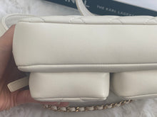 Load image into Gallery viewer, Chanel 22C White Calfskin GHW Small Camera Case Bag with Adjustable Strap