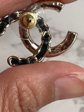 Load image into Gallery viewer, Chanel 22B Pearl and Leather CC Earrings