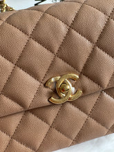 Load image into Gallery viewer, Chanel 22K Dark Beige Caviar Mini Seasonal Flap Bag GHW