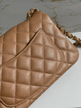 Load image into Gallery viewer, Chanel series 25 18S Collection Pearly Dark Beige Caviar Champagne Gold Hardware Mini Rectangular Flap Bag