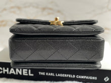 Load image into Gallery viewer, Chanel 22K Coco First Black Caviar Mini Seasonal Flap Bag GHW