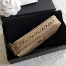Load image into Gallery viewer, Chanel 22A Dark Beige Caviar LGHW Zipped Coin Purse