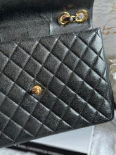 Load image into Gallery viewer, Chanel Series 7 Vintage 24K GHW Black Caviar Jumbo Flap Bag
