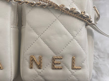 Load image into Gallery viewer, Chanel 22C White Calfskin GHW Small Camera Case Bag with Adjustable Strap