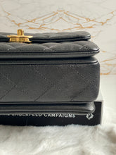 Load image into Gallery viewer, Chanel 22K Black Caviar GHW Coco First Mini Flap Bag