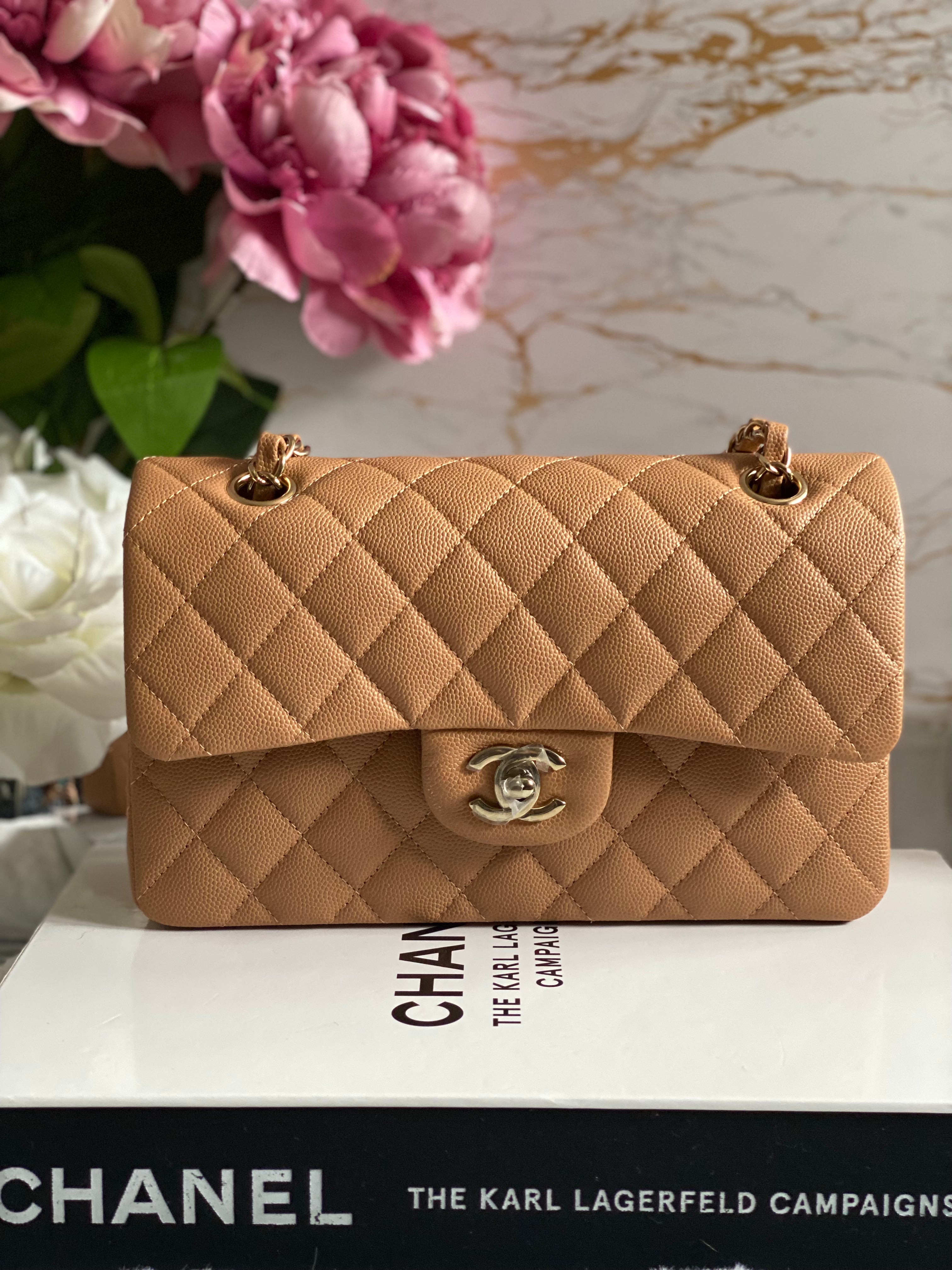 Chanel dark beige classic flap Clearance