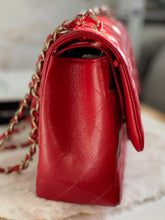 Load image into Gallery viewer, Chanel 19B Red Caviar LGHW Jumbo Timeless Classic Double Flap Bag