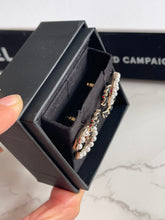 Load image into Gallery viewer, Chanel 22B Pearl and Leather CC Earrings