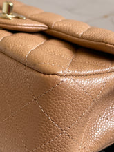 Load image into Gallery viewer, Chanel series 25 18S Collection Pearly Dark Beige Caviar Champagne Gold Hardware Mini Rectangular Flap Bag