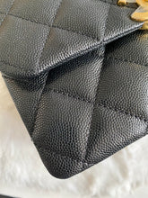 Load image into Gallery viewer, Chanel 22K Black Caviar GHW Coco First Mini Flap Bag