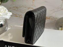 Load image into Gallery viewer, Chanel 22B Collection Black Caviar LGHW Classic Wallet on chain (WOC)